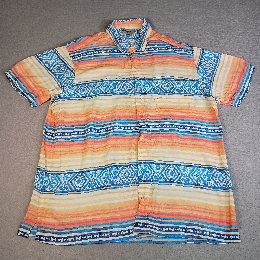 Kenny Flowers Limited Edition Men's XXL Tropical Beach Pocket AOP Hawaiian Shirt